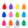 12Pcs Kids Colorful Children Aprons Non-Woven Fabric Art Waterproof Apron Bib Baby Work Kindergarten School Activities 1