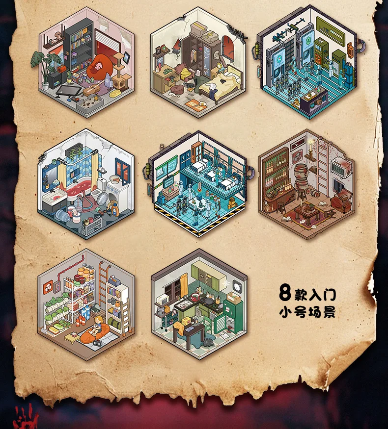 Kawaii Doomsday Survival 3D Doomsday Bunker Landschaft Stickerbuch DIY Pocket Cabin Scene Weihnachtsgeschenke ﻿ – Detail 3