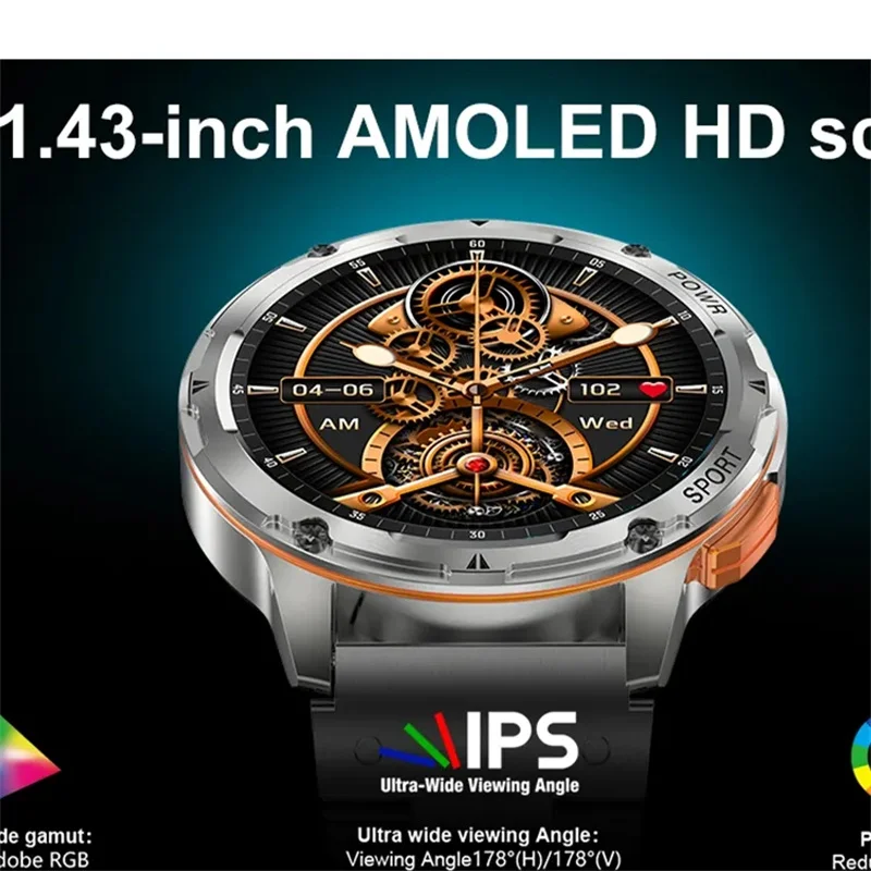 AK59 Ʈ ġ  ȭ, 1.43 ġ HD AMLOED ũ, ɹڼ 400mAh 뷮 ͸,   ߿  Ʈġ