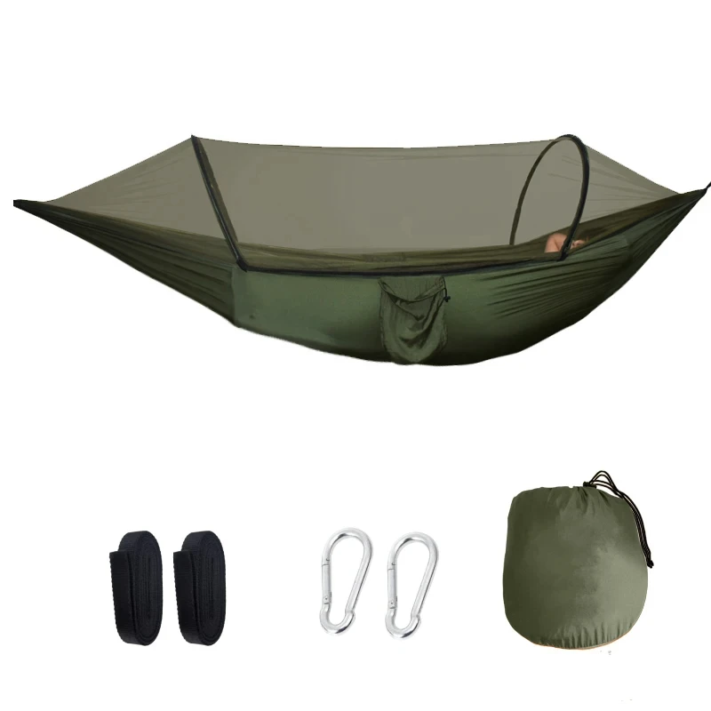 Hammock with Mosquito Net Camping Hanging Hammocks Lightweight Tree Straps Swinging Bed for Outdoor Portable 해먹 hamaca playa 6