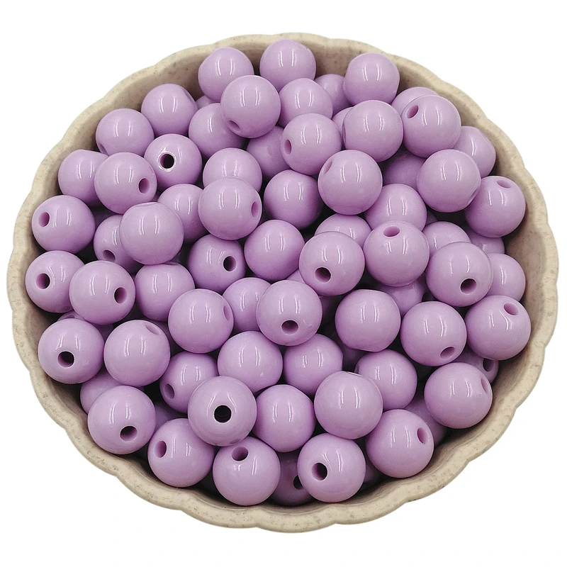 Set of 20 Colorful 10mm Acrylic Beads