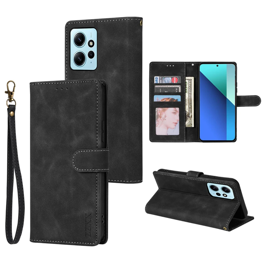 Premium Wallet Leather Case with Card Slot and Magnetic Flip Closure - Skin-friendly Design