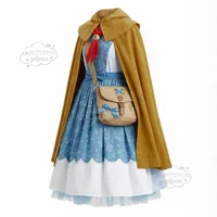 Costume de cosplay Holly Wheeler, robe bleue fantaisie, écharpe, tenue rétro des années 1980, vêtements de jeu de rôle, déguisement TV ST, vêtements de fête de carnaval 3