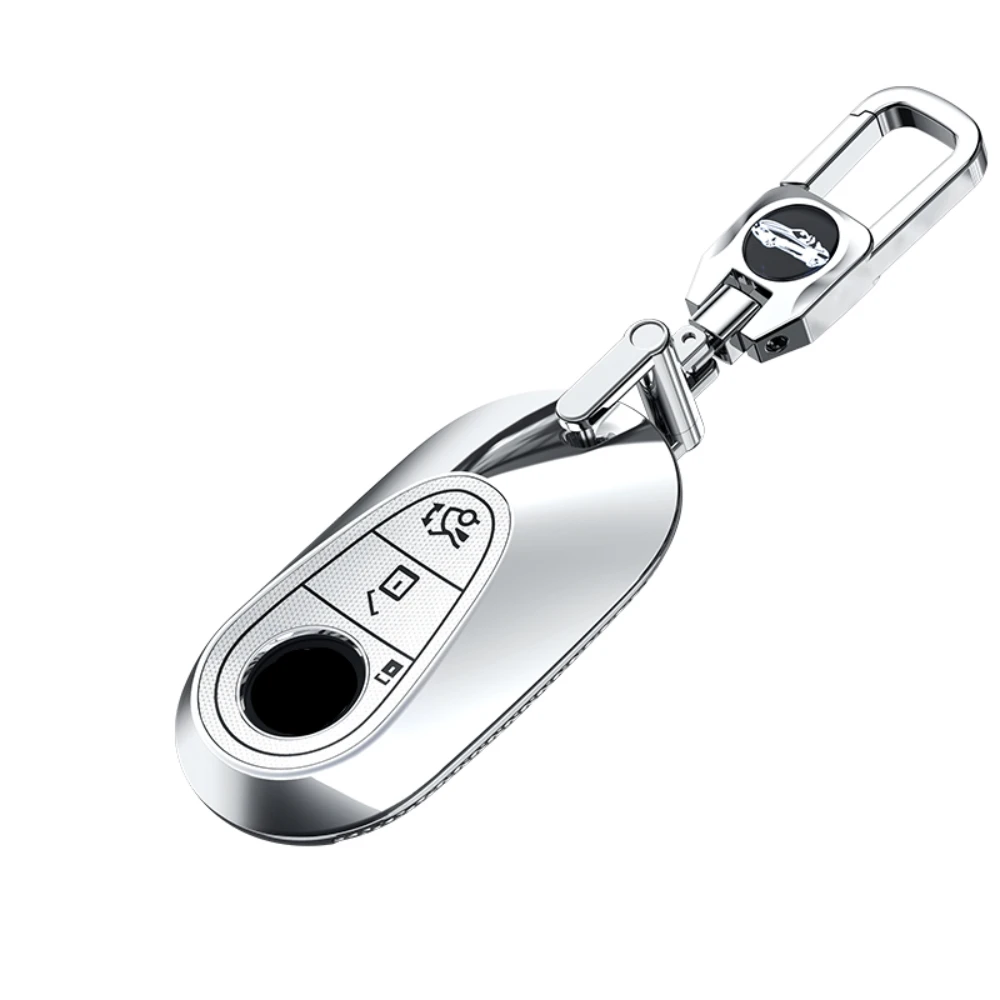 Deluxe Car Remote Key Cover Protector with Keychain for Mercedes Benz C E Class