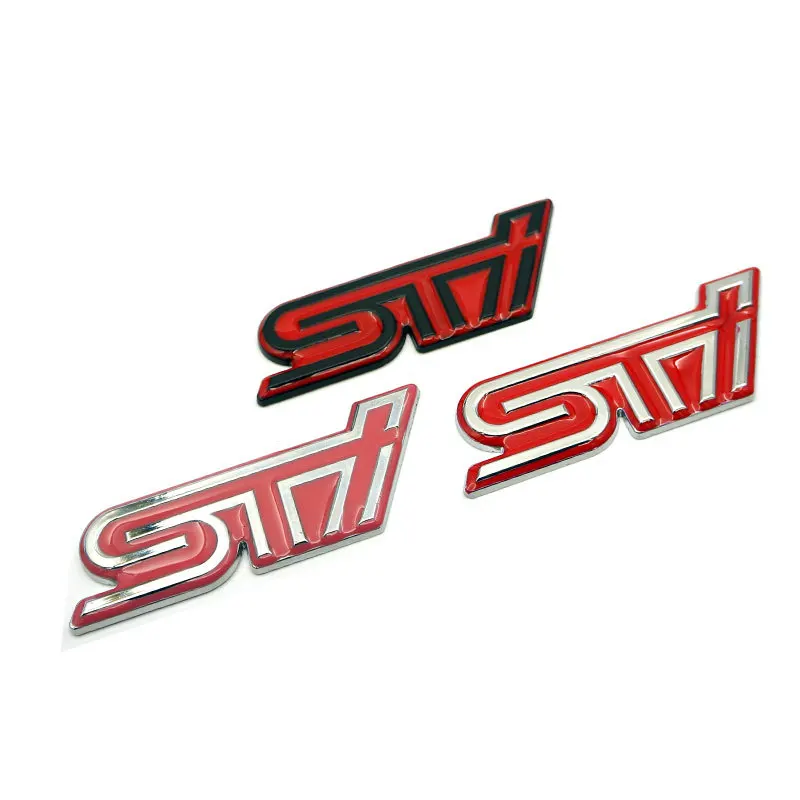 New Fashion Auto Styling 3D Metalen Sti Emblemem Badge Logo Decal Sticker Voor Subaru Forester Xv Legacy Outback Brz Wrc Sti Wrx