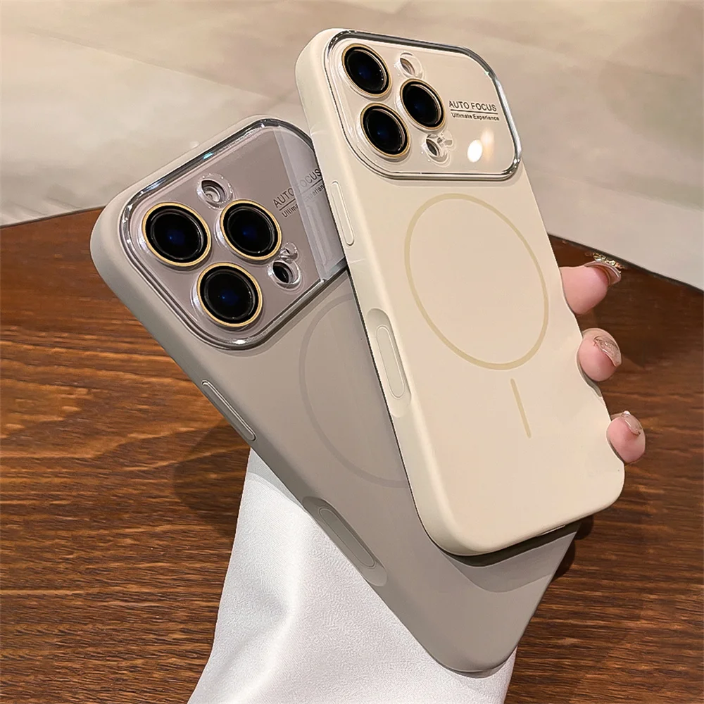 Premium Magnetic Charging Phone Case with Advanced Liquid Silicone and Glass Lens Protection