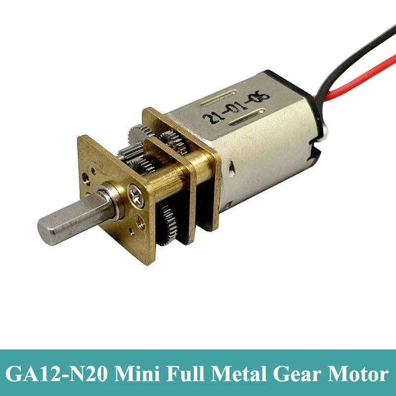 Ga12-N20 Mini 12Mm Full Metal Gear Motor Micro Gearbox Motore Di Riduzione Dc 3V 5V 6V 36Rpm Slow Speed D Shaft Robot Fai Da Te Smart Car
