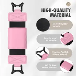 High-Elasticity Black Soft Hand Strap for 6-8 eReaders and Tablets (Pink)