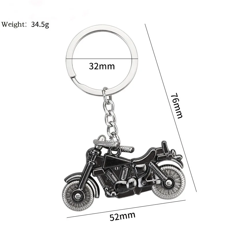 Retro Motorcycle Keychain For Men Outdoor Riding Accessories