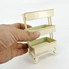 Mini Trolley Floor Storage Rack with Wheel Shelf Bookshelf Storage Display Rack Decoration Collection Accessories 5
