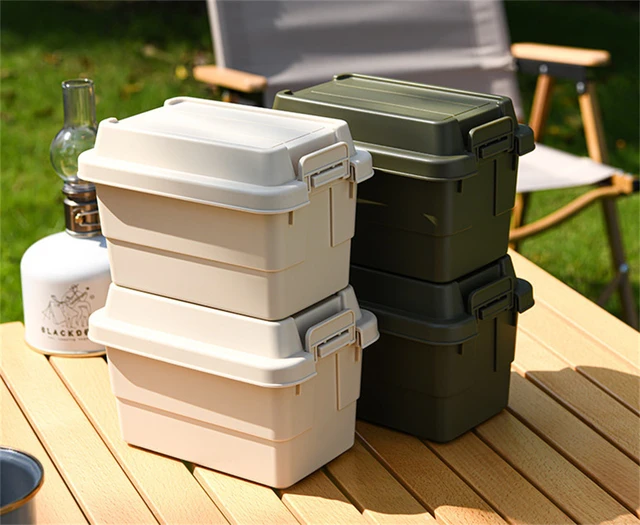 Outdoor Mini Storage Box Plastic Thicken Lock with Cover Camping Home  Kitchen BBQ Picnic Multifunctional Storage Case - AliExpress