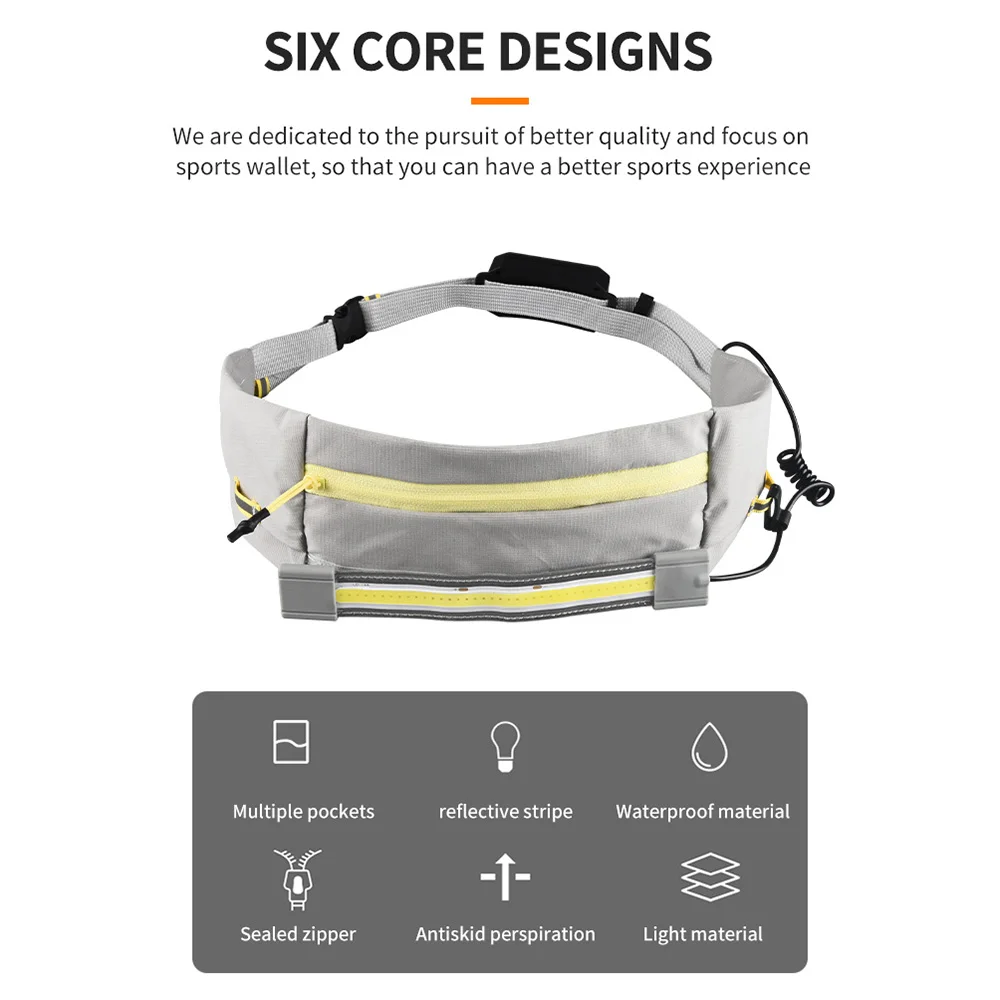 Professional Running Waist Bag Sports Belt Pouch Mobile Phone Case Men Women Hidden Pouch Gym SportsBags Running Belt Waist Pack