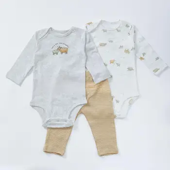 Baby Animal Bodysuit Set 1