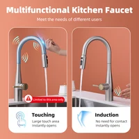 ก๊อกน้ำห้องครัวระบบสัมผัสอัจฉริยะ รุ่น Crane สำหรับเซ็นเซอร์ ก๊อกน้ำอ่างล้างจานแบบผสม หมุนได้ พร้อมเซ็นเซอร์อินฟราเรด รุ่น Tap1023 2