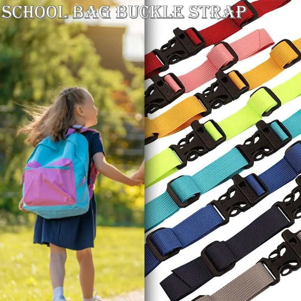 Bag Parts Accessories Backpack Sternum Strap Dual Release Buckle Adjustable Rucksack Chest Clip Non-slip Open Loop