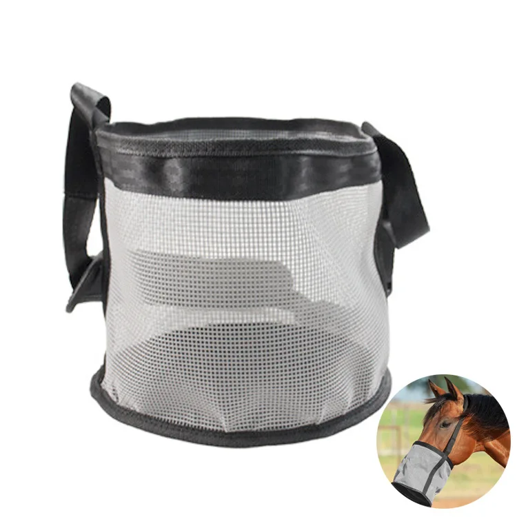 Heavy Duty Mesh Feed Bag for Horses and Mules Mesh Feeder for Horses Mesh Horse Feed Bag Durable Canvas Grain Feedbag 6