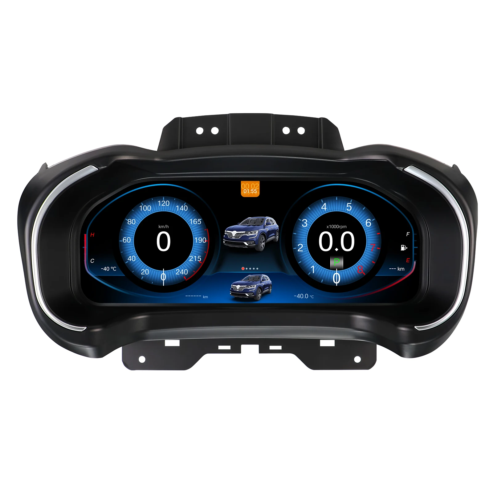 Hizpo Pantalla Digital LCD de 12.3 Pulgadas 1920*720 para el Panel de Instrumentos del Coche Renault Koleos 2016 2017 2018 2019, Modificación de Radio Automotriz, Panel de Instrumentos, Pantalla de Cabina, Velocímetro, Juego de Indicadores, Cabina Virtual, Sistema Linux 5.4, Tema Automotriz Multi-idioma 1