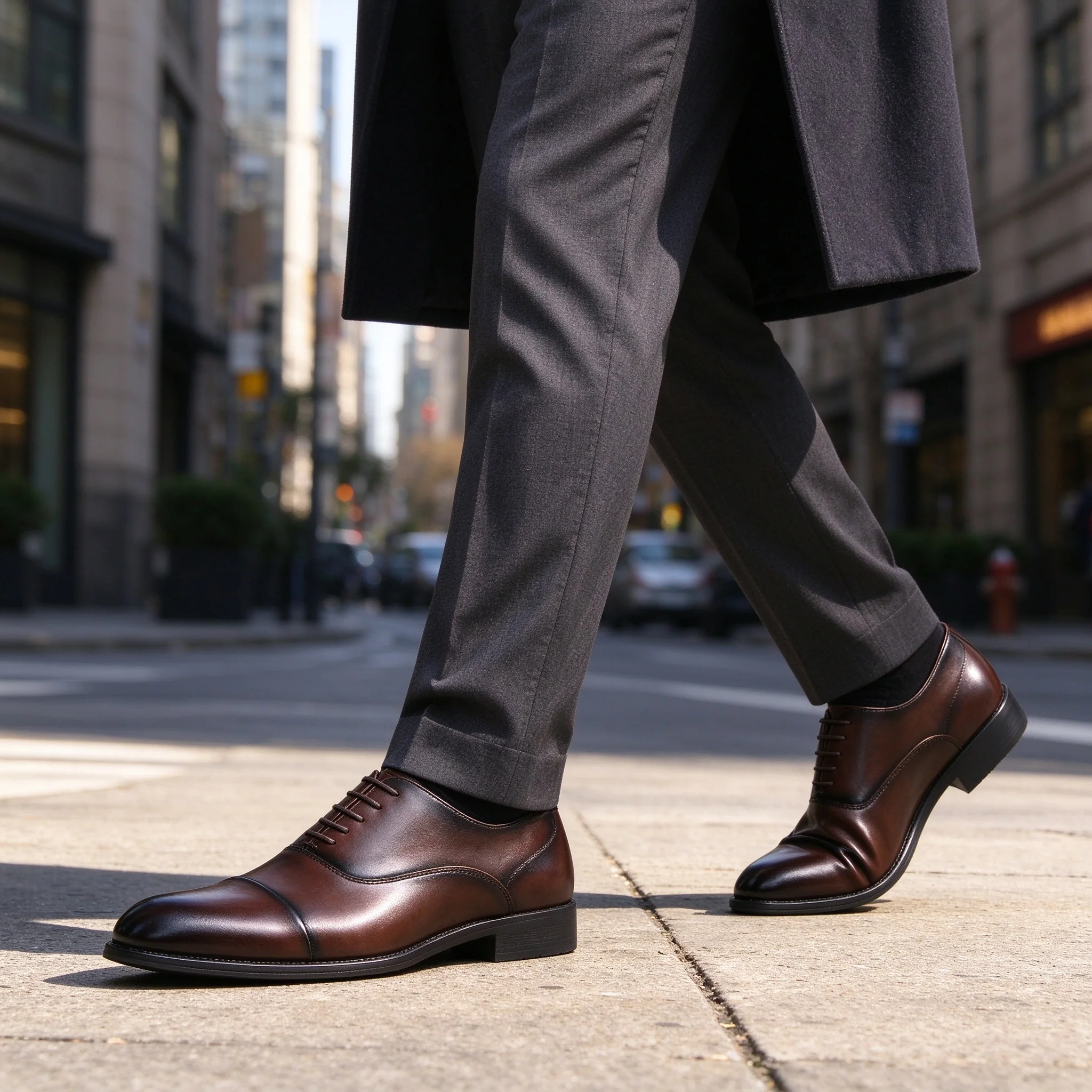 Men’s Classic Cap-Toe Oxford Dress Shoes - Image 4