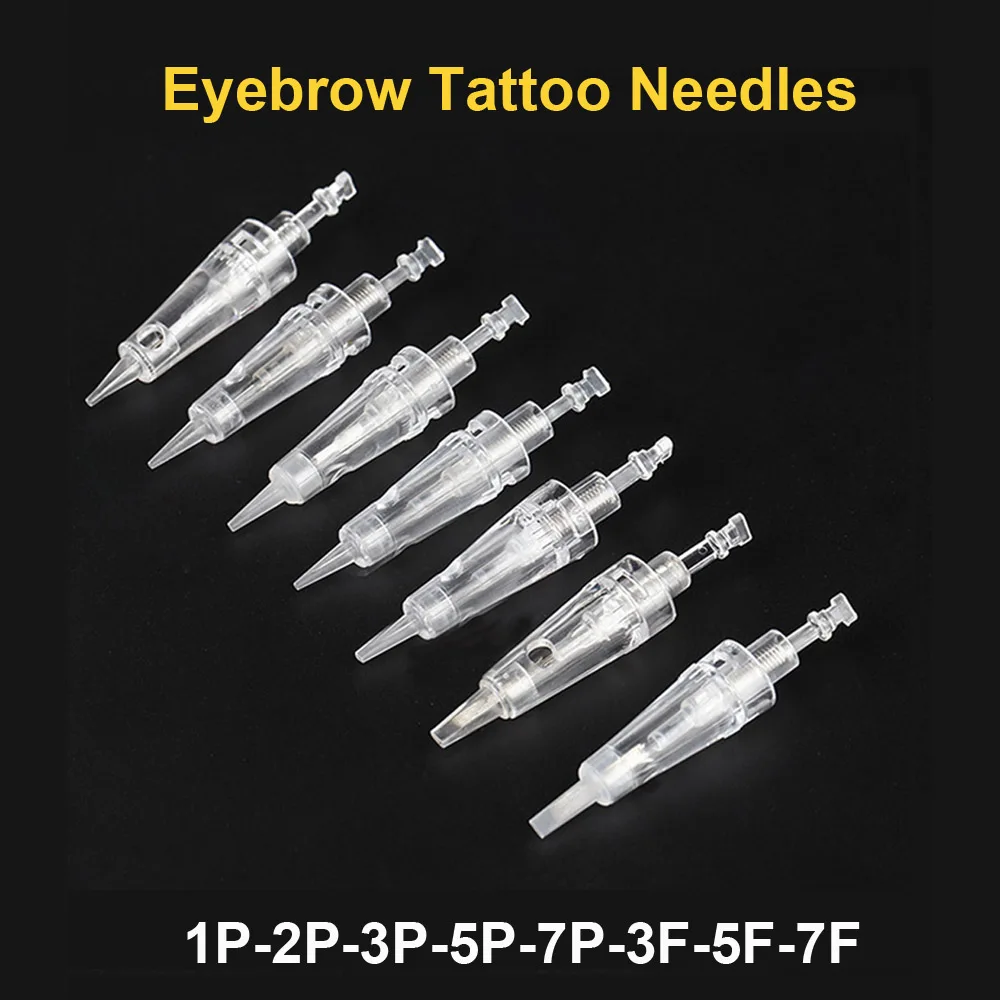 100pcs (Bayonet port)  Sterilized Dermograph Permanent Makeup Machine Needles Cartridge For Tattoo Eyebrow Liner Lips Supply mix 100pcs lot 1rl 3rl 3rs 5rs 5sf disposable sterilized permanent makeup cartridge needles for eyebrow lip agulha easy click