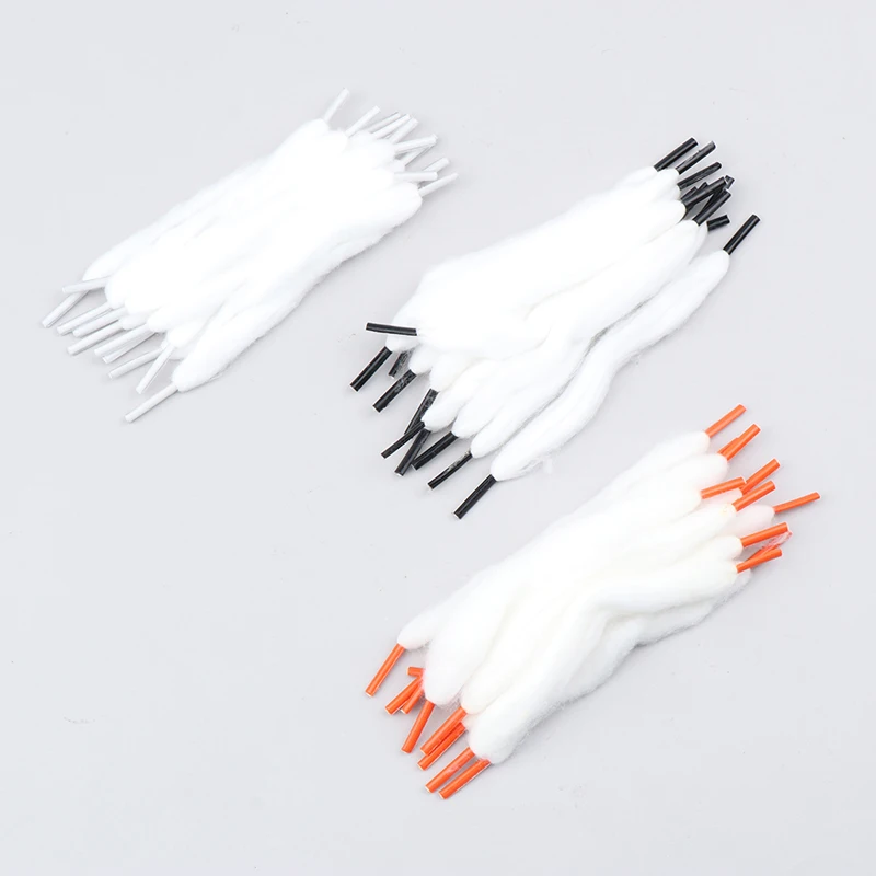 

10Pcs/Bag 10CM Diy E Tools Coil Preloaded Cotton Cotton For Atomizer Accessories Oil-conducting Cotton Set White/Black/Orange