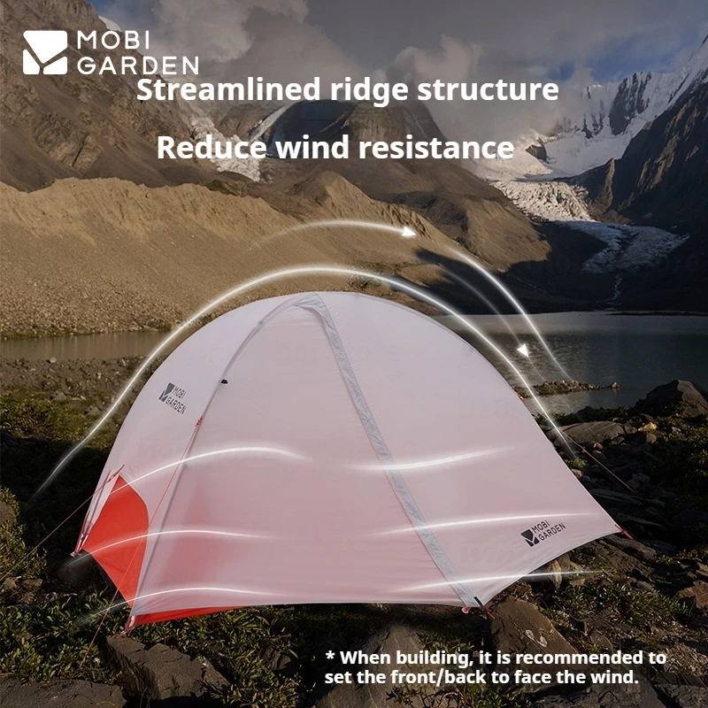 MOBI GARDEN Ultralight Hiking Tent 1 Person 15D 20D 30D 68D Nylon Waterproof Single Tent Camping Outdoor Travel UL FFP Pole