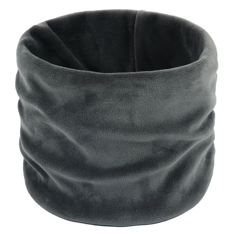 

New High Quality Winter Warm Velvet Neck Ring Scarf For Women Men Solid Color Soft Neck Warmer Vintage Circle Snood Scarves
