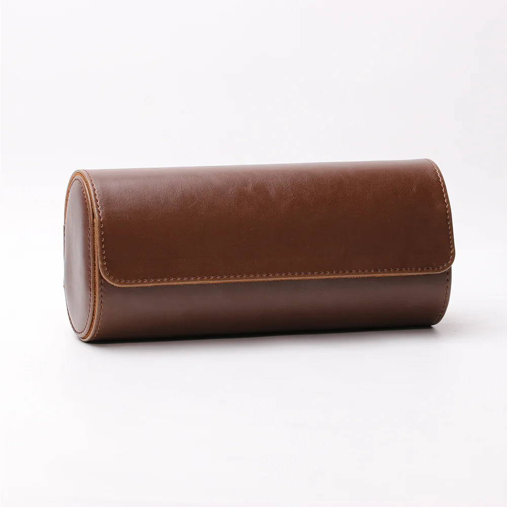Watch Storage Box 1/2/3 Slots Watch Roll Travel Case Chic Portable Vintage Leather Slid in Out Organizers