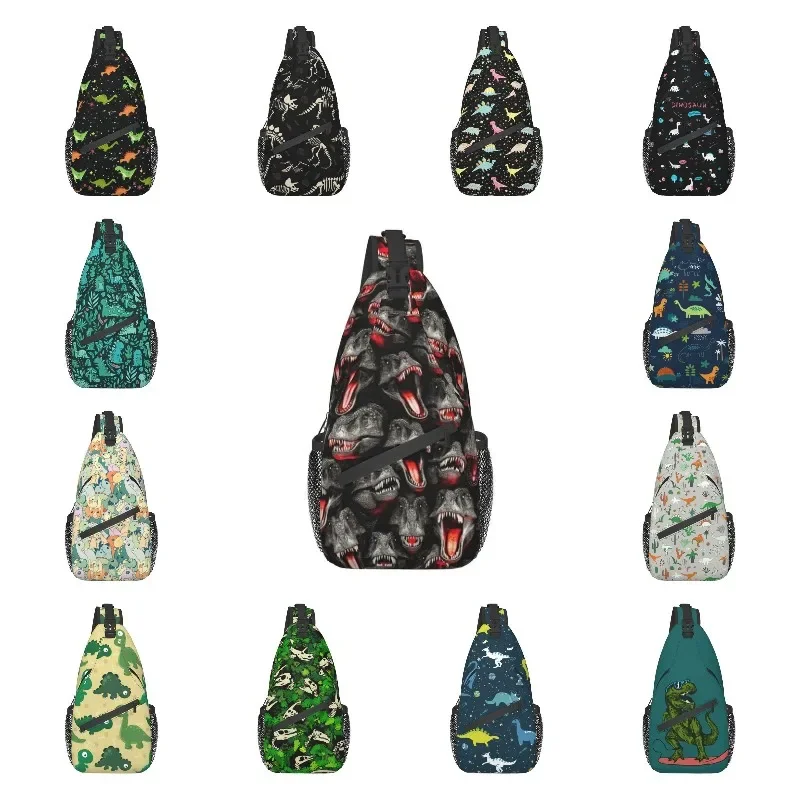 

Свирепый нагрудный рюкзак с ордой динозавра Юрского периода, индивидуальный рюкзак через плечо T-Rex для мужчин, рюкзак для путешествий