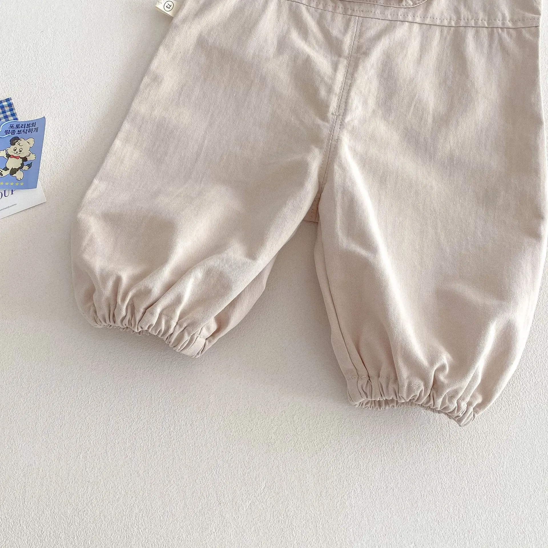 2025 New Kids Overalls 0-5Years Childrn Boy Girl Solid Color Pocket Jumpsuit Cargo Suspender Pant Fashion Bottom Spring Clothes