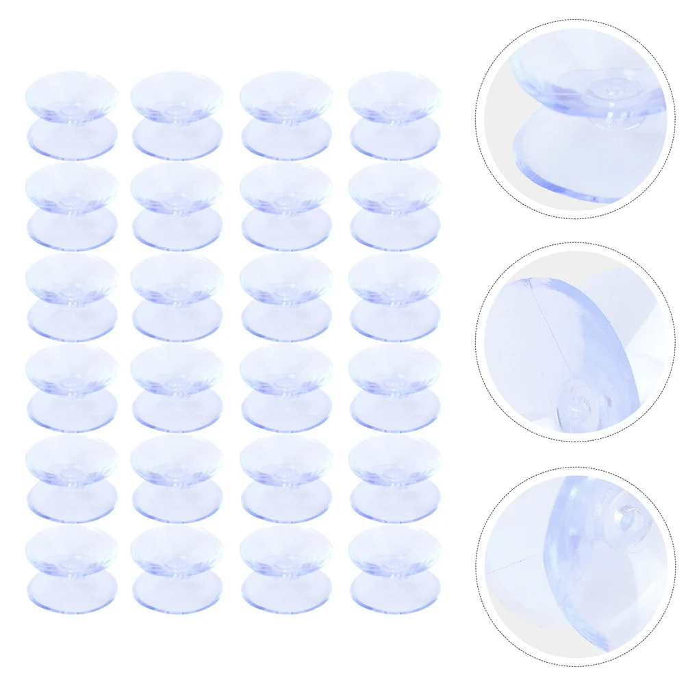 

24 Pcs Sucker Double Sided Suction Cups Transparent Suckers Double-sided Table Tops Spacers Bumper Rattan