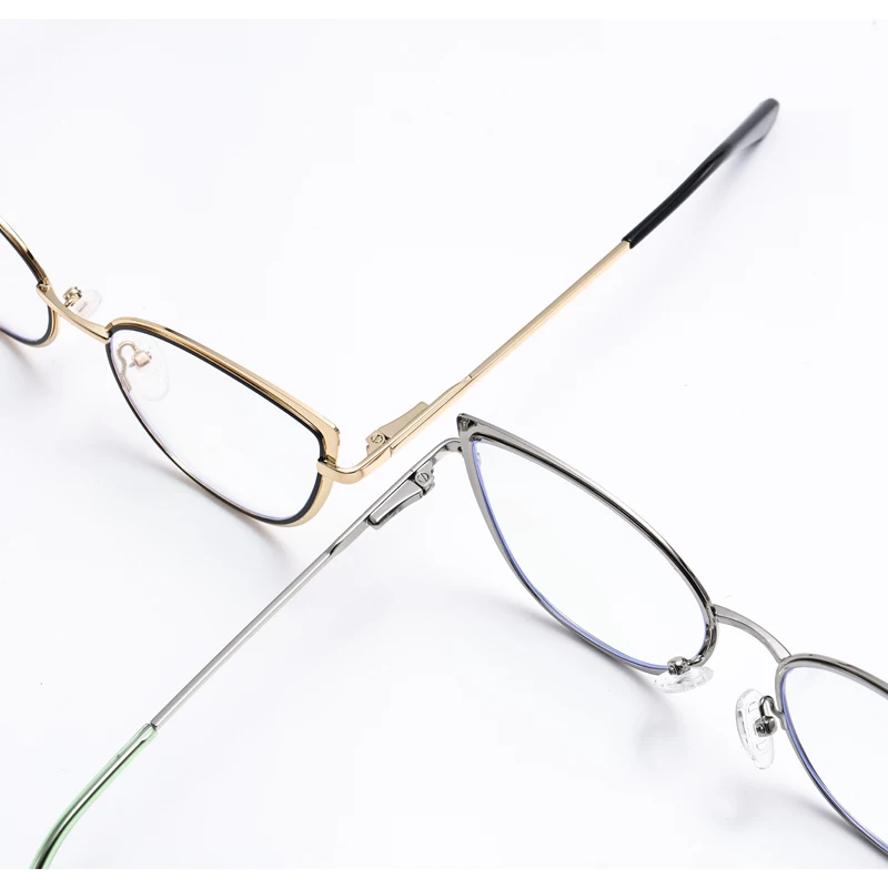 Anti-Blue Glasses Cat Eye Retro-Light Mirror Fashion Cross-Border All Match Spring Hinge Frames Glasses