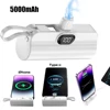 Mini Capsule Power Bank 5000mah Fast Charging Hidden Dual Interface Portable Mobile External Battery For iPhone Android 1
