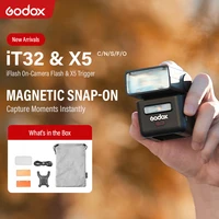 Godox X5 C/S/N/F/O Wireless TTL Magnetic Flash Trigger with Godox iT32 iFlash Camera Flash TTL HSS Rotating Head on Camera Flash 2