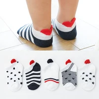 5Pairs/lot 0-12Y Cute Lovely Short Baby Socks Children Sock Red Heart Girls Cotton Mesh Cute Newborn Boy Toddler White Sock 1