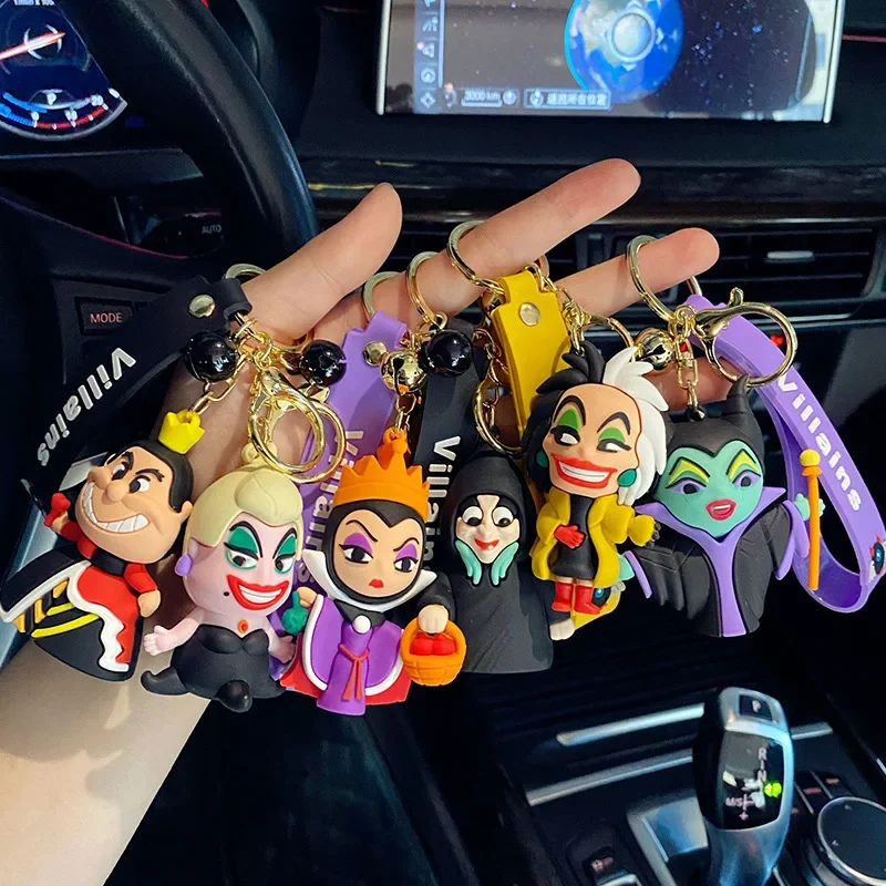 Disney Mulatságos Cselszövő Sanda Boszorkány Anime Gúnyrajz Medál keychain jogosultja autó Kulcskarika Mozgékony telefont Zsák Akasztás ékszer gyerekeknek ajándékok