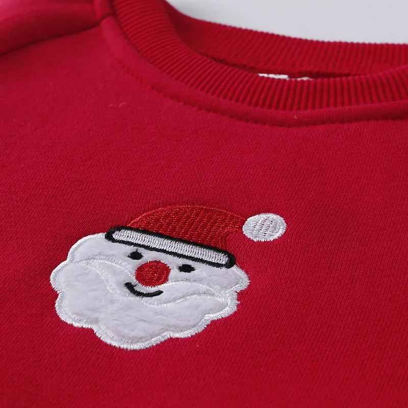 2026 Baby Jungen Mädchen Weihnachts-Strampler-Set Neugeborenen-Bodys mit süßer Mütze, Stickerei, Cartoon, Langarm-Overall für 3-24 Monate – Detail 6