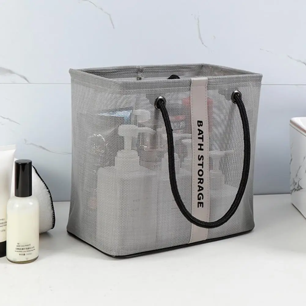 Bath Organizer Bag Portable Mesh Toiletry Bag with Handle for Travel Quick Drying Shower Organizer Basket Heavy Duty Makeup Tote