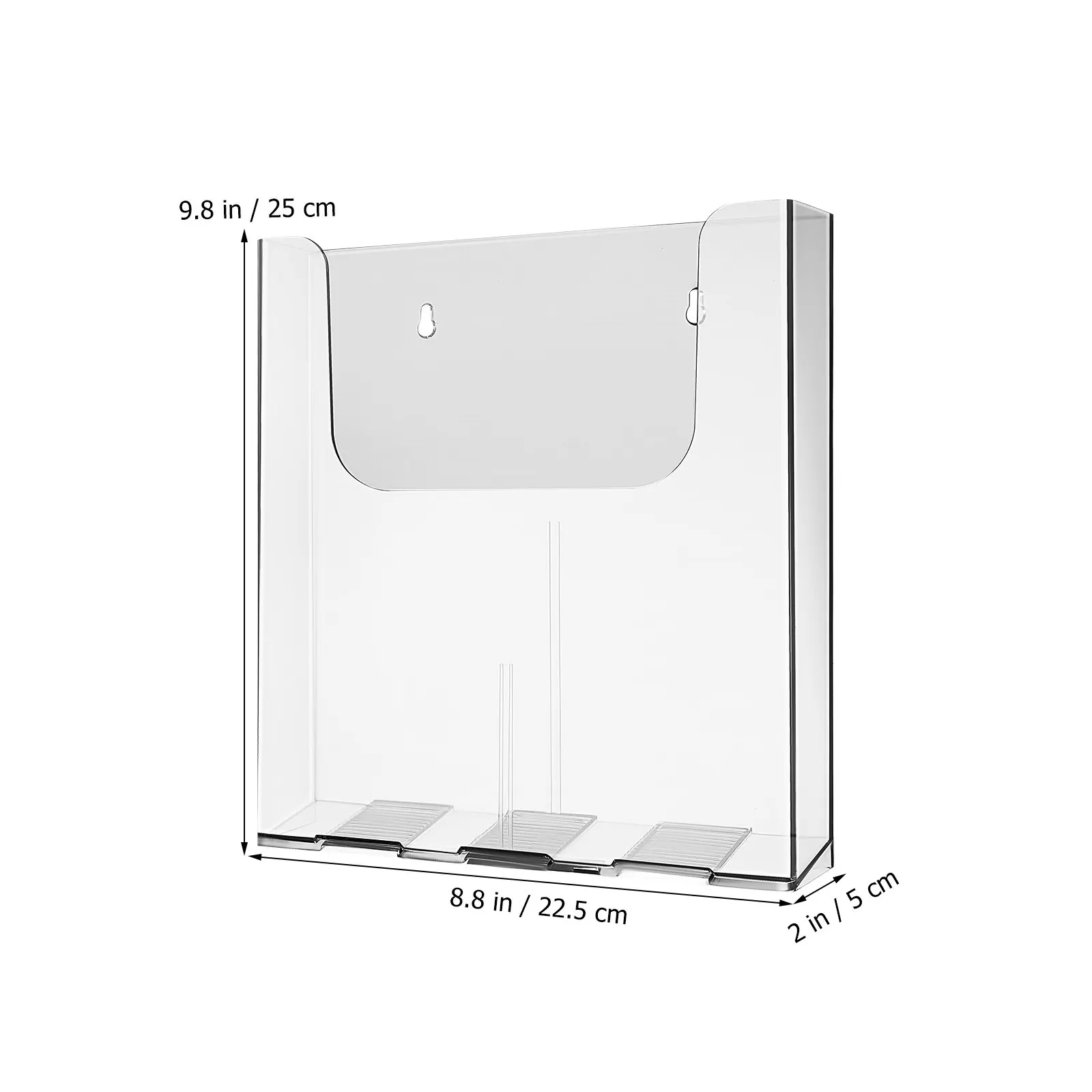 4Pcs 아크릴 잡지 홀더 벽걸이형 투명 문서 파일 주최자 브로셔 디스플레이 스탠드 사무실 학교 소매점 A4