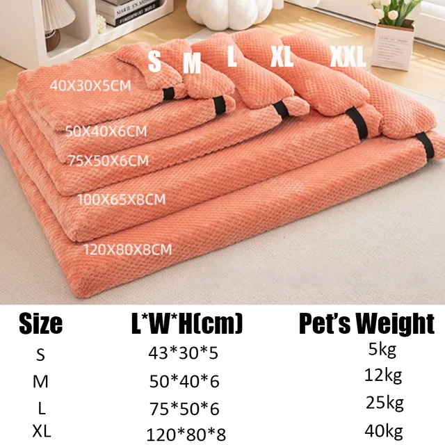 Warm Calming Dog Bed with Pillow Fluffy Plush Dog Mat for Dog with Removable Winter Cover for Large Medium Small Dogs and Cats 6