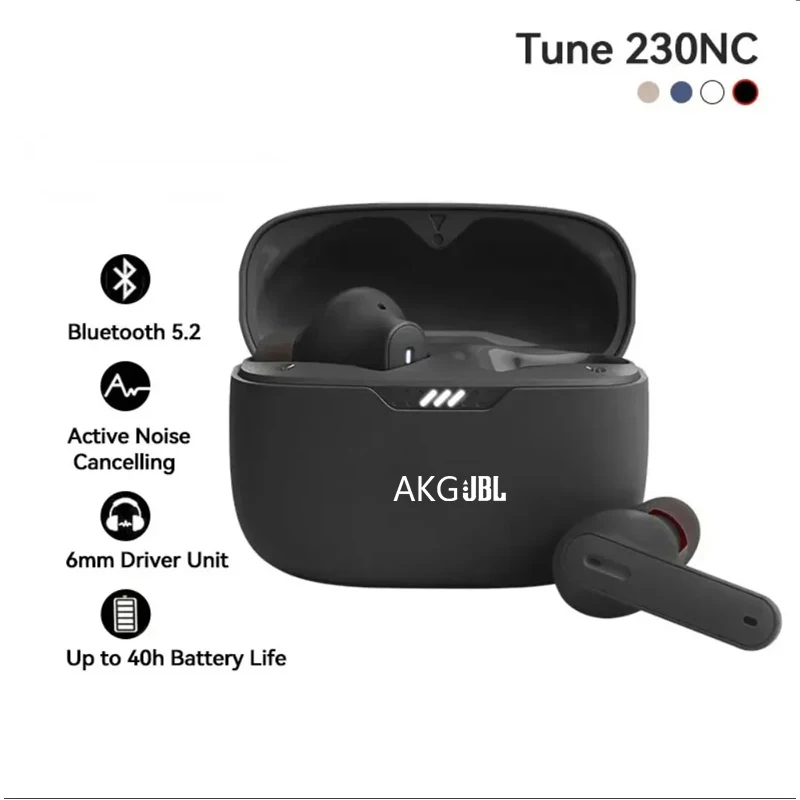 

AKGJBL Tune 230NC True Wireless Earbuds Bluetooth Touch Control In Ear Headphones With LED Waterproof Gaming Headset For Workout
