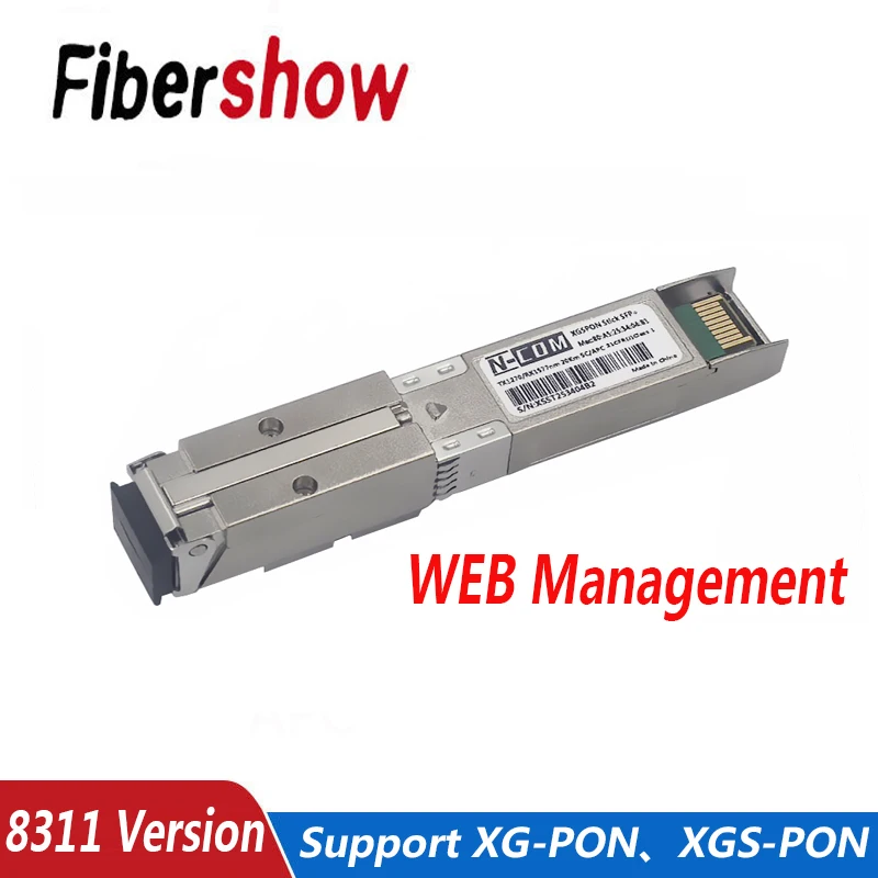 SFP+ PON Stick XGS-PON ONU with 8311 Web IP SN Management 10Gb/s SC/APC 1270/157