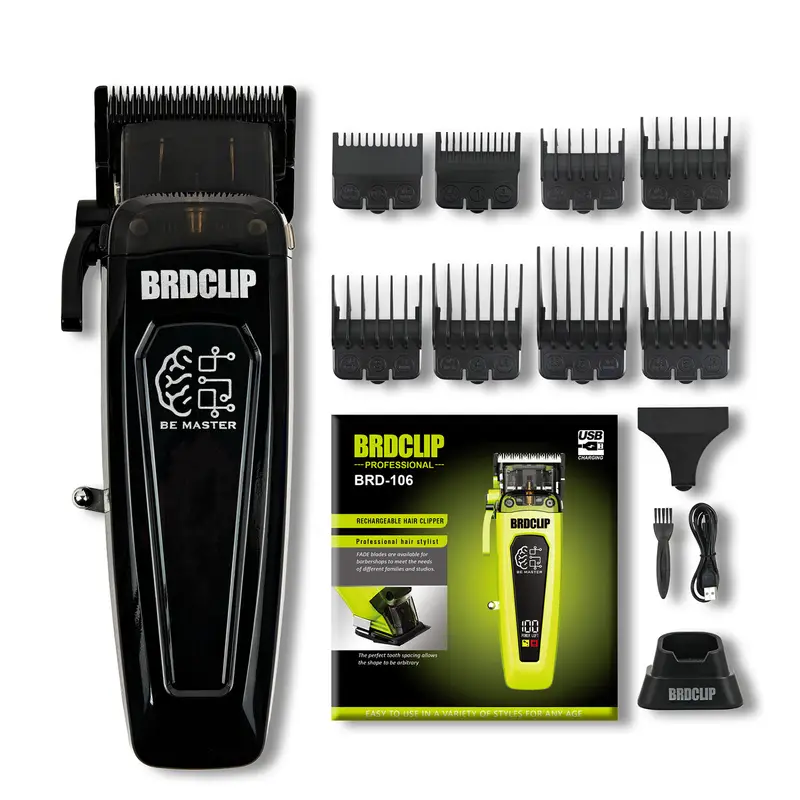 BRDCLIP Professional Electric Hair Clipper BRD 106 Hair Trimmer for Man 7500RPM with Base 5-adjusted DLC Blade Barber Machine - Image 14