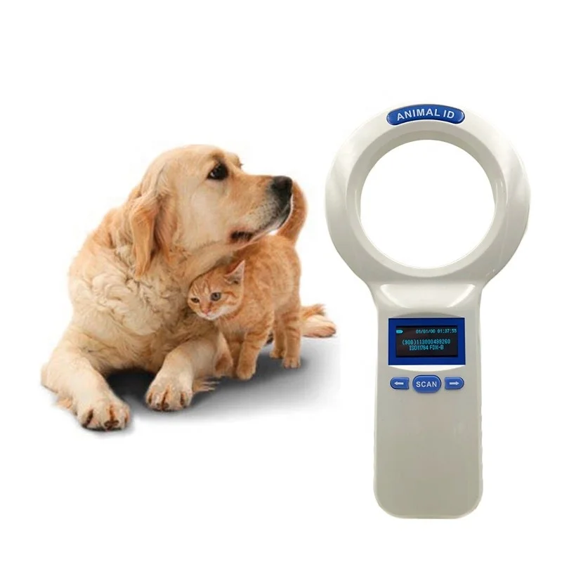

ISO11784/5 FDX-B animal handheld reader for pet microchip scan rfid tag scanner microchip scanner plastic rfid reader cattle