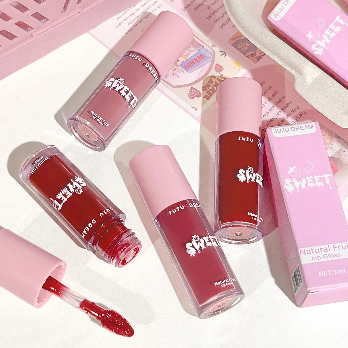 Glossy mirror lip gloss, matte and velvety, moisturizing and hydrating, brightening, affordable, waterproof, and long-lasting 6