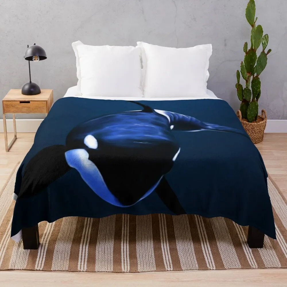 

Orca Art Throw Blanket Bed warm winter Nap Thermal Fluffy Softs Blankets