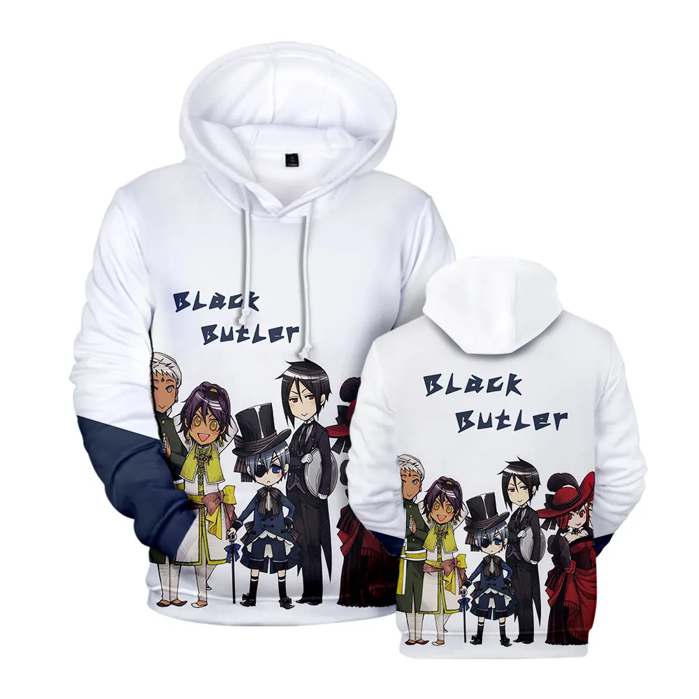 

Oversized 2022 Autumn Winter Men Women Sweater Harajuku Kawaii Anime Black Butler Print Pullover Hoodies Sweatshirts Lounge Wear