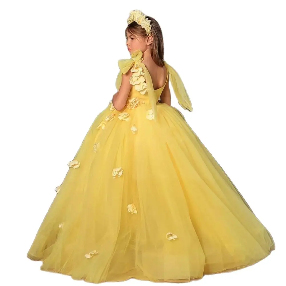 

Lace Girls First Communion Dress Flower Girl Dresses Ball Gown Kids Pageant Gown Size 2-14Y