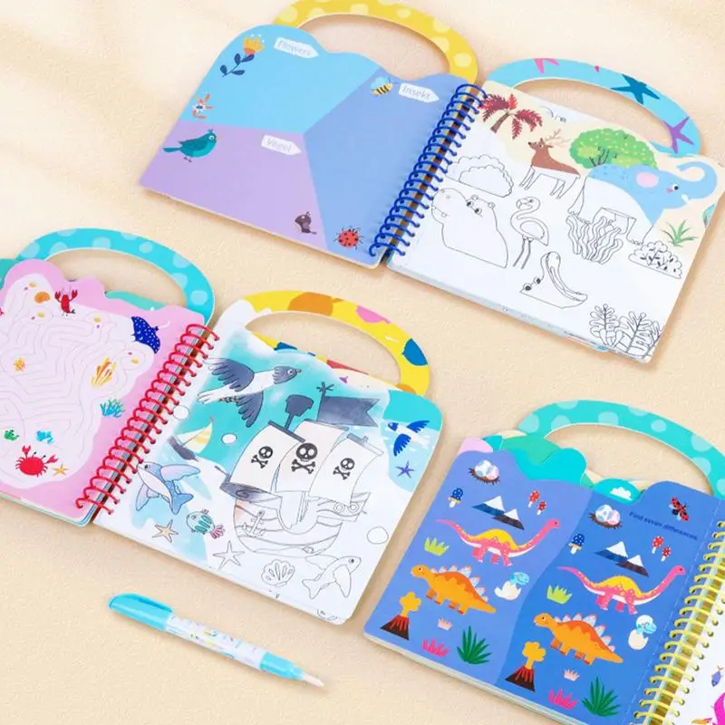 

Early Education Books Stocking Stuffers Holiday Christmas Birthday Gifts For Kids Reusable Creative Water Reveal Activity Books