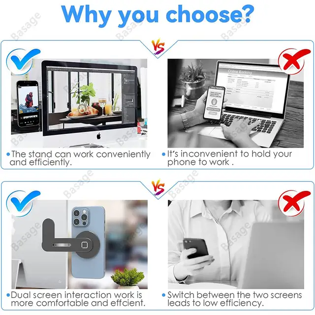 마그네틱 노트북 휴대폰 거치대: 듀얼 스크린 작업의 완벽한 동반자