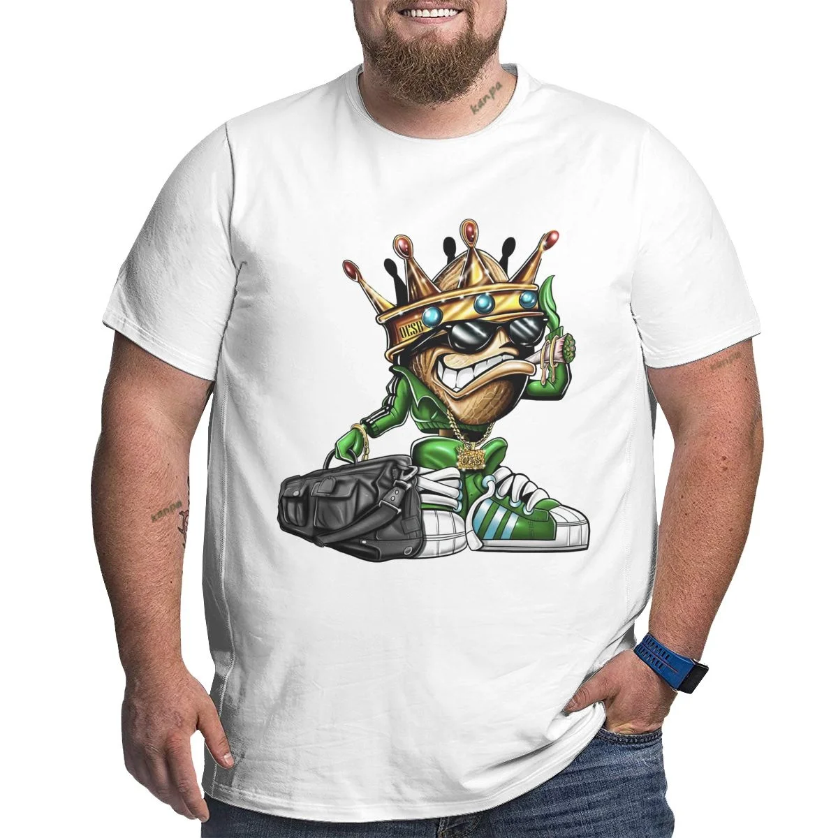 

Футболка мужская большого размера, модная брендовая футболка из хлопка, с коротким рукавом, размеры до 5XL